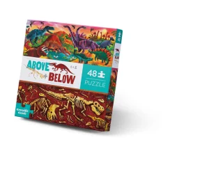 Crocodile Creek Puzzles>Above & Below - Dinosaur World - 48 piece puzzle - 4+