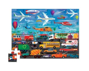 Crocodile Creek Puzzles>Above & Below - Things that Go - 48 piece puzzle - 4+