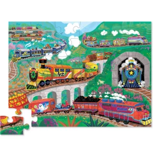 Crocodile Creek Puzzles>All Aboard Train Puzzle - 3+