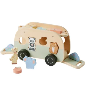 Studio Circus Wooden Toys | 1st Birthday>Animal Camper Van Shape Sorter - 18M+