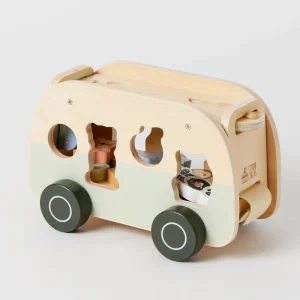 Studio Circus Wooden Toys | 1st Birthday>Animal Camper Van Shape Sorter - 18M+