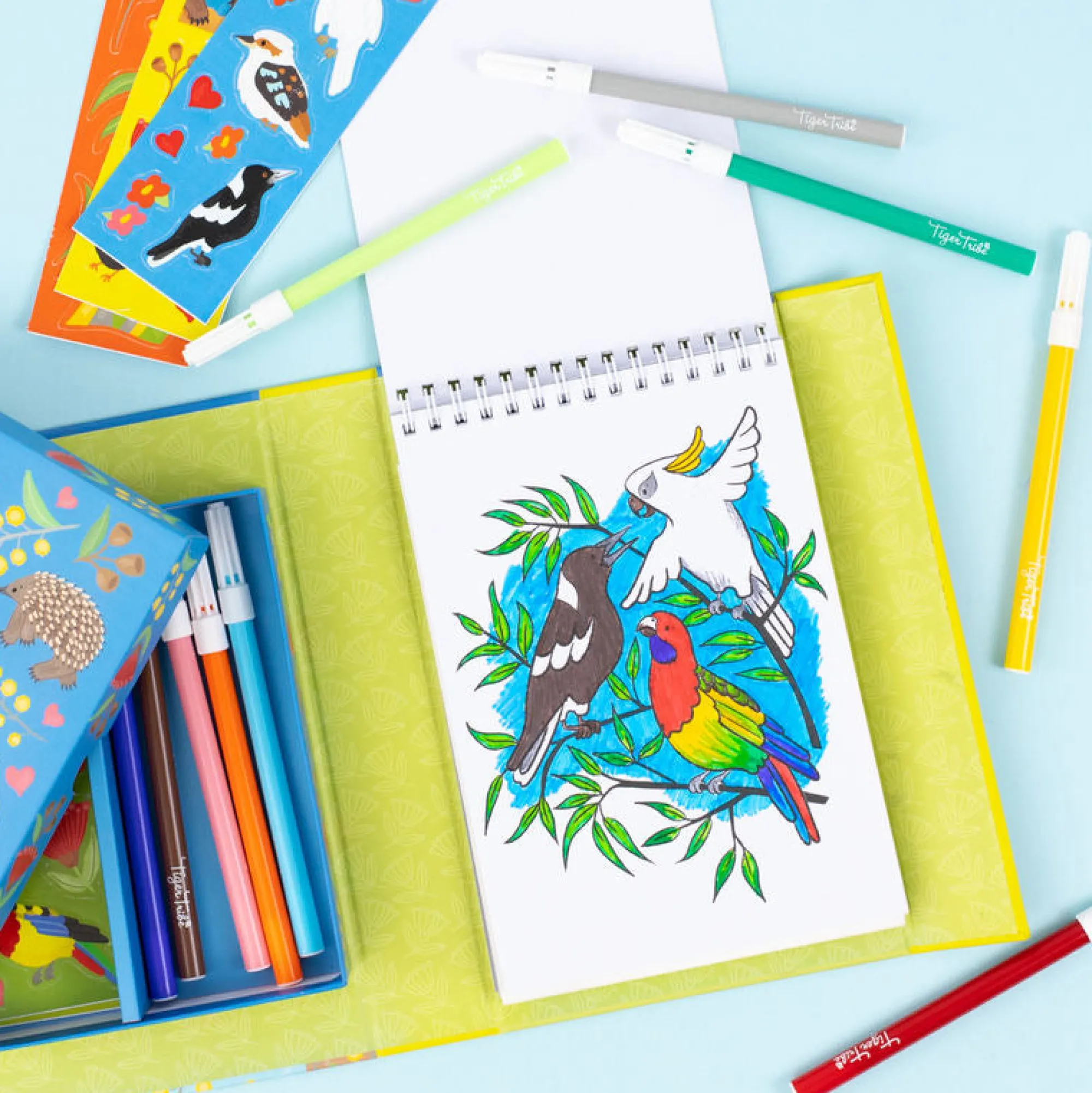 aussie_animals__colouring_0.webp Tiger Tribe Art & Craft | Australian>Aussie Animals - Colouring Set - 4+