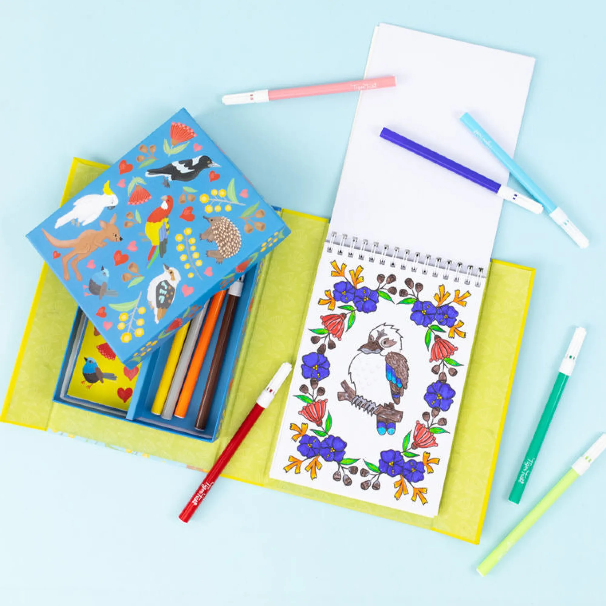 aussie_animals__colouring_2.webp Tiger Tribe Art & Craft | Australian>Aussie Animals - Colouring Set - 4+