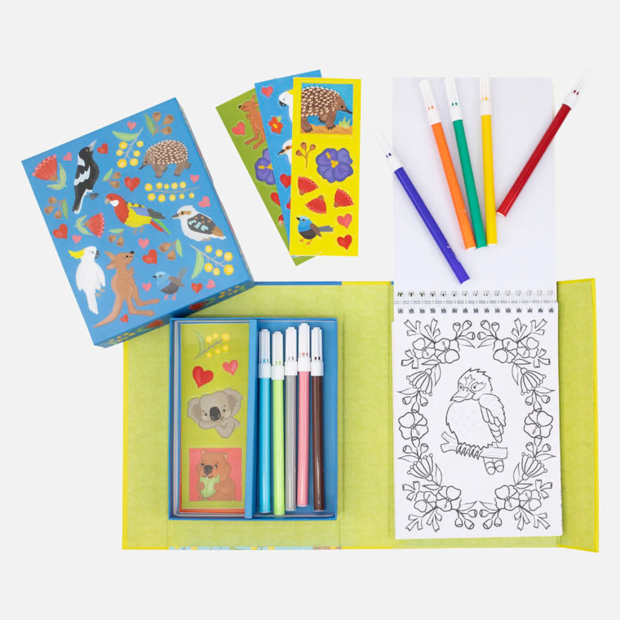 aussie_animals__colouring_4.webp Tiger Tribe Art & Craft | Australian>Aussie Animals - Colouring Set - 4+