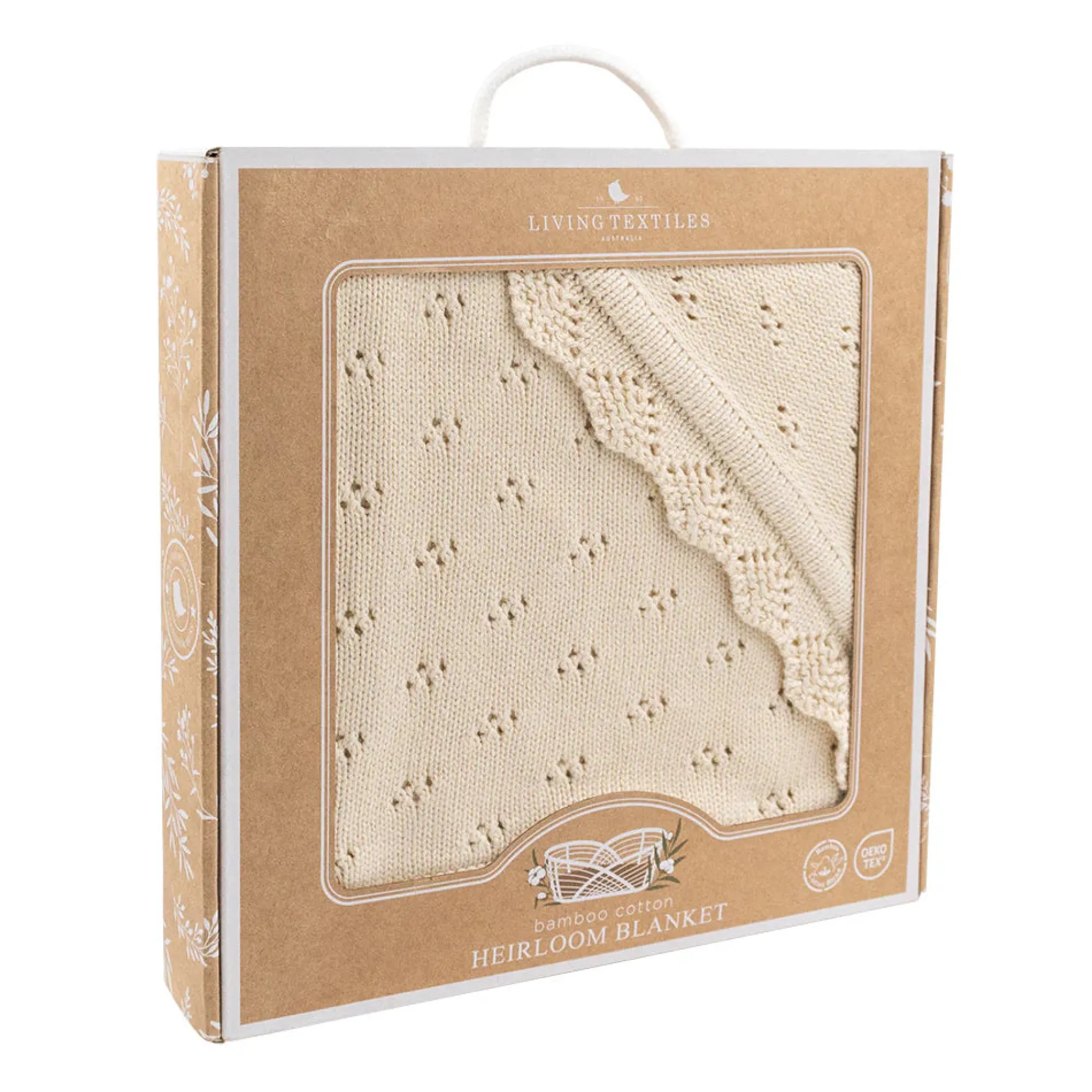 bamboo_cotton_heirloom_bl_1.webp Playground Baby>Bamboo Cotton Heirloom Blanket Sand