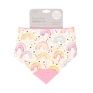 All4Ella Baby>Bandana Bib with Silicone Teether - (3 designs)