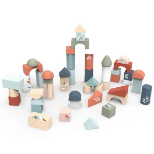 Speedy Monkey Wooden Toys | 1st Birthday>Building Blocks 50 piece set - 12M+