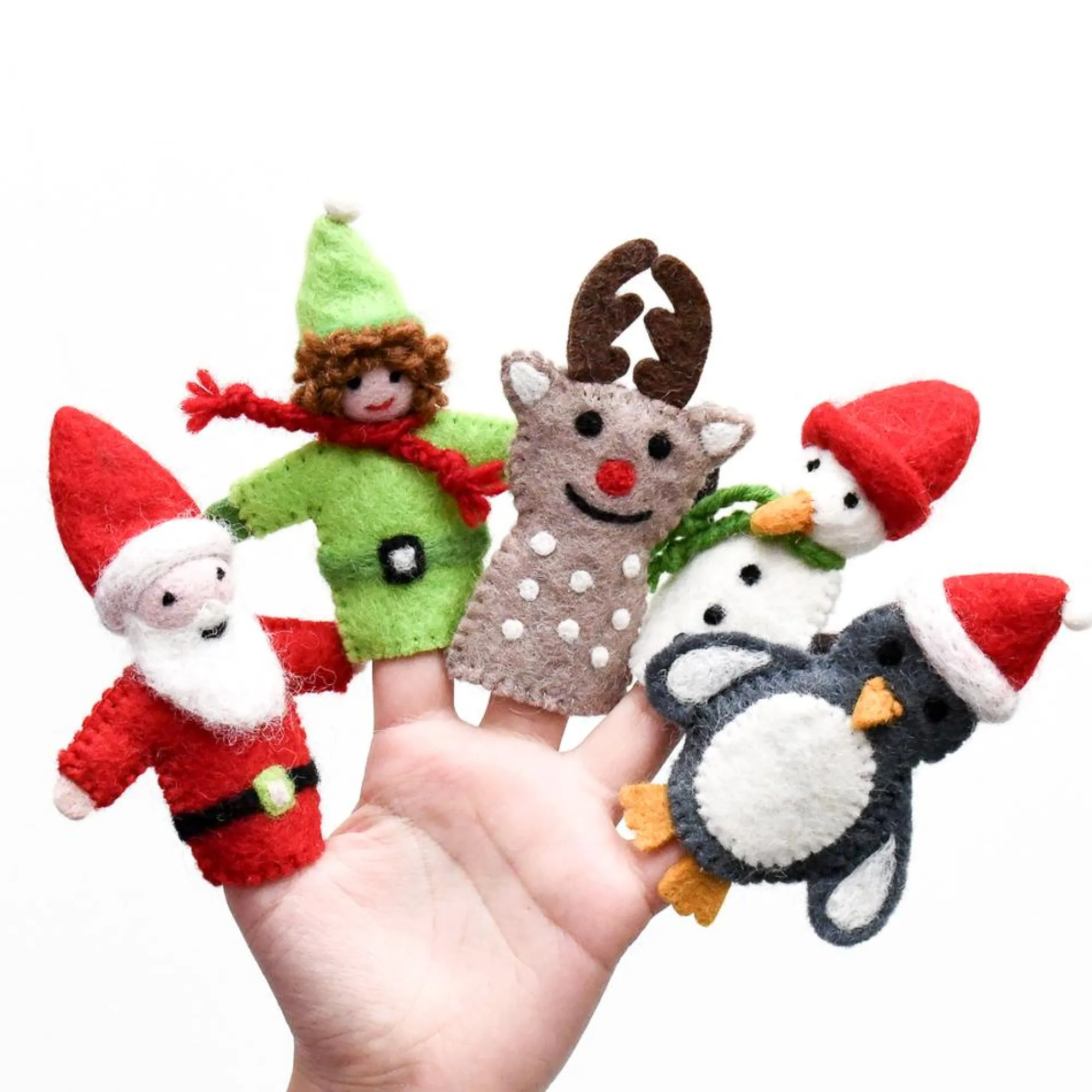 christmas_felt_finger_pup_0.webp Tara Treasures Christmas>Christmas Felt Finger Puppet Set