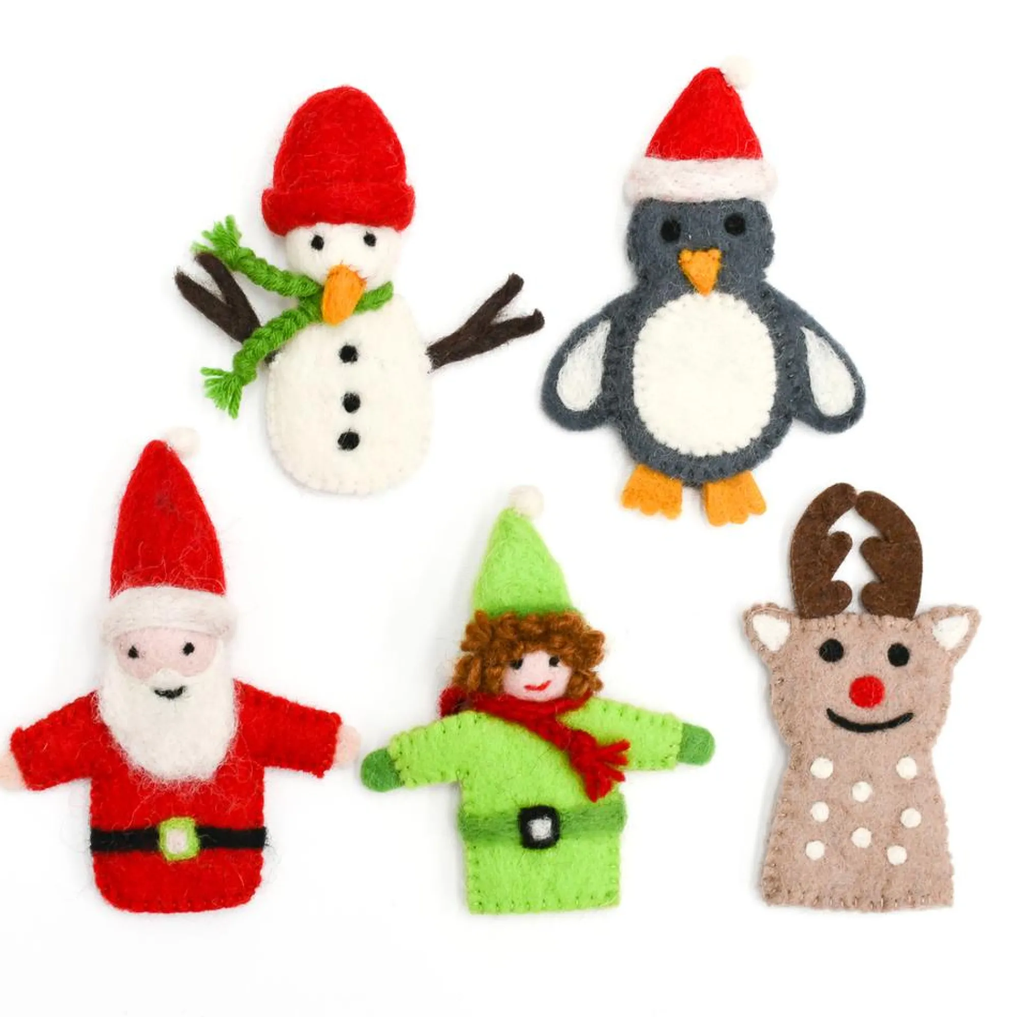 christmas_felt_finger_pup_1.webp Tara Treasures Christmas>Christmas Felt Finger Puppet Set