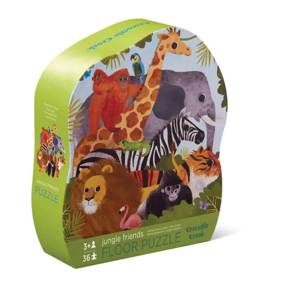 Crocodile Creek Puzzles>Classic Floor Puzzle - Jungle Friends - 36 pieces - 3+