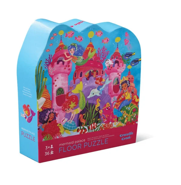 Crocodile Creek Puzzles>Classic Floor Puzzle - Mermaid Palace - 36 pieces- 3+