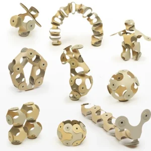 CLIXO Open Ended Play | Eco>- 9 piece Designer Pack - Beige Grey - 4+