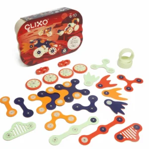 CLIXO Open Ended Play | Activity>- 30 piece Mars Rover - Glow in the Dark - 6+