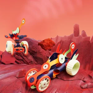 CLIXO Open Ended Play | Activity>- 30 piece Mars Rover - Glow in the Dark - 6+