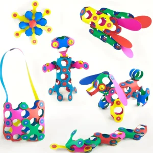 CLIXO Open Ended Play | Activity>- 42 piece Rainbow Pack - 4+