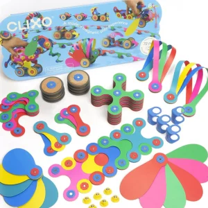 CLIXO Open Ended Play>- 72 piece Wheel Creator Pack - 6+
