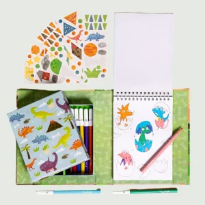 Tiger Tribe Art & Craft>Colouring Set - Dinosaurs - 4+