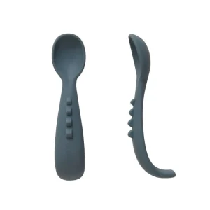 All4Ella Travel | Feeding & Hydration>Comfy Grip Silicone SPOONS 2PK - 6M+ 3 colours