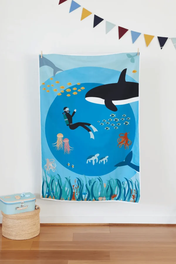 The Wonderful Little Suitcase Co Eco | Outlet>100% Cotton Ocean Lover Playmat Set