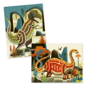 Djeco Art & Craft | Outlet>Dinosaur Mosaics - Art by Numbers - 5+