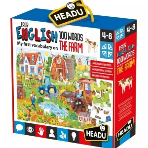 Headu Puzzles | Activity>Easy English 100 words - Farm - 4+