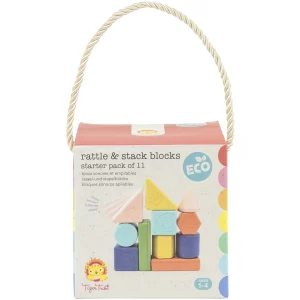 Tiger Tribe Eco | 1st Birthday>Eco Rattle & Stack Blocks - 12M+
