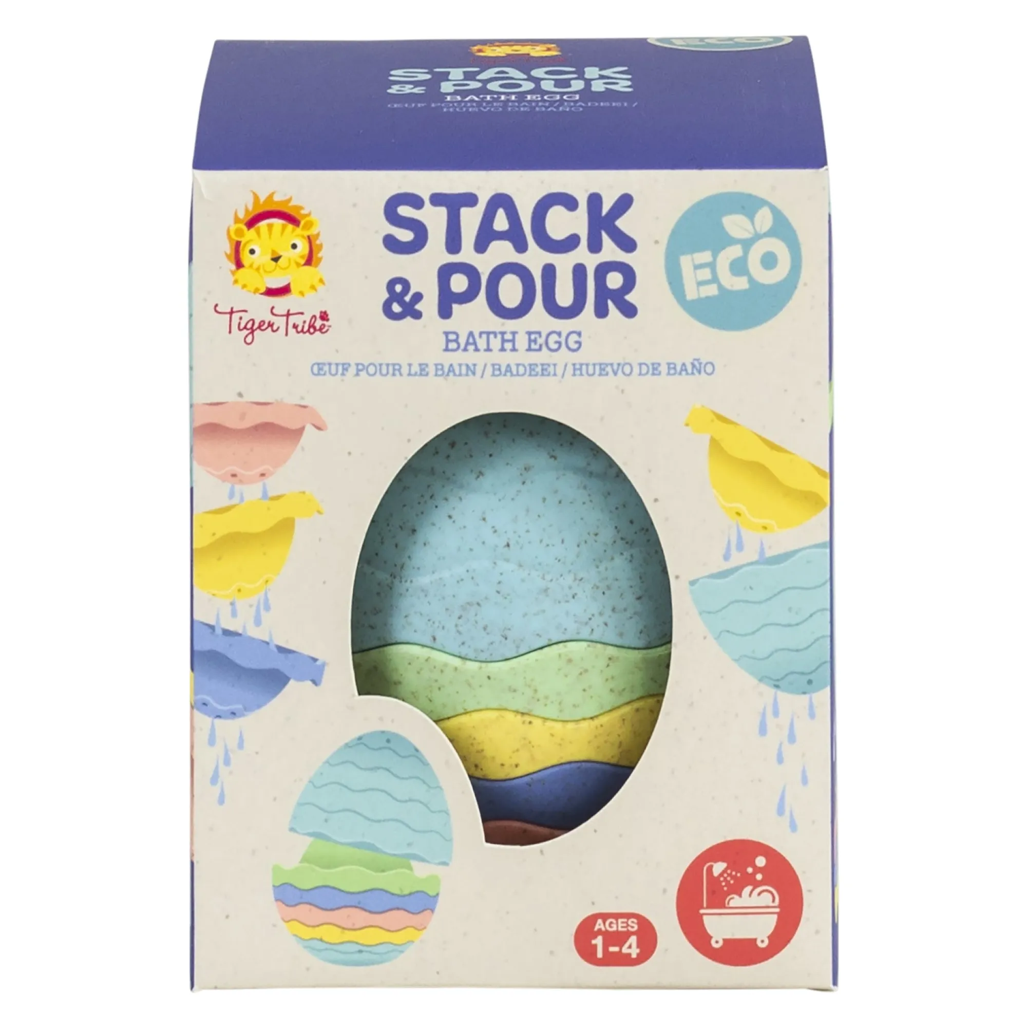 eco_stack__pour_bath_egg__0.webp Tiger Tribe Eco | Bath Time>Eco Stack & Pour Bath Egg - 12M+