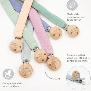 Playground Baby>Fabric Dummy Chain - 6 Colours