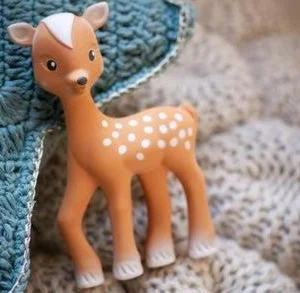 Sophie La Giraffe Christmas>Fanfan the Fawn - Natural Hevea Teether - 0+