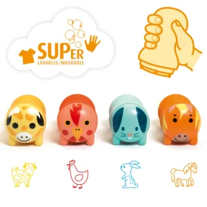 Djeco Art & Craft>Farm Animal Stamps for Little Ones - 18M+