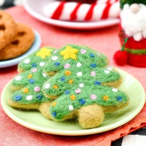 Spotty Dot Christmas>Felt Christmas Tree Cookie Decoration