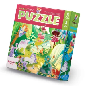 Crocodile Creek Puzzles>Foil Puzzle - Magical Friends - 60 pieces - 4+
