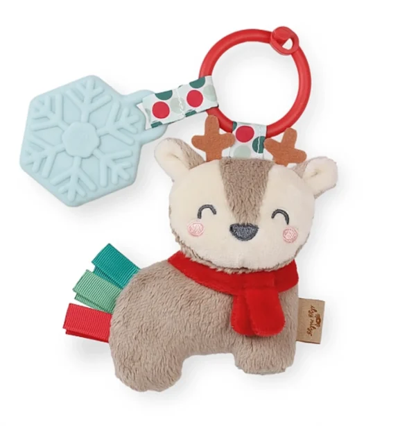 Itzy Ritzy Christmas>Itzy Pal Plush Sensory Teether - Reindeer - 0+