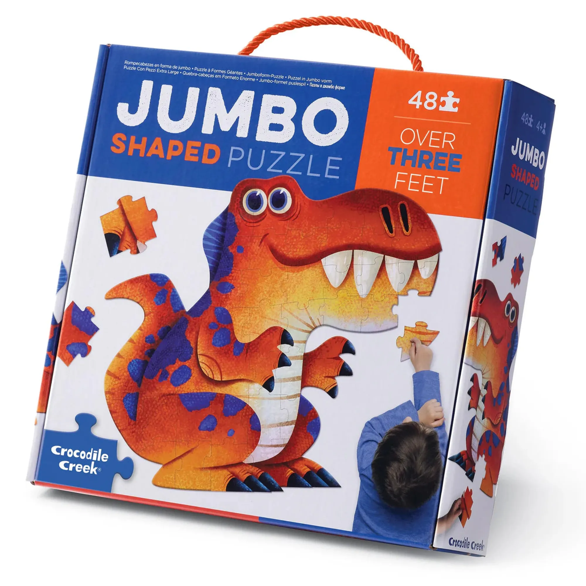 jumbo_shaped_puzzle_dinos_0.webp Crocodile Creek Puzzles>Jumbo Shaped Puzzle Dinosaur - 48 pieces - 4+