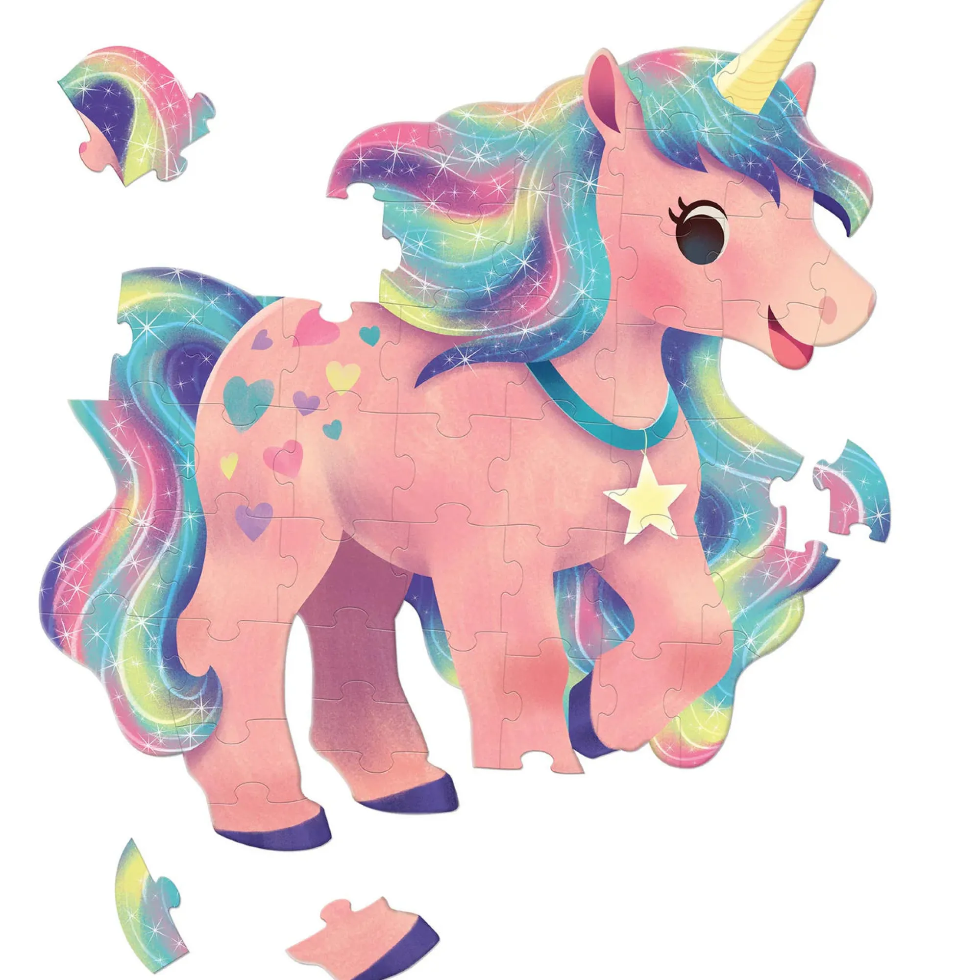 jumbo_shaped_unicorn_puzz_1.webp Crocodile Creek Puzzles>Jumbo Shaped Unicorn Puzzle - 48 piece - 4+