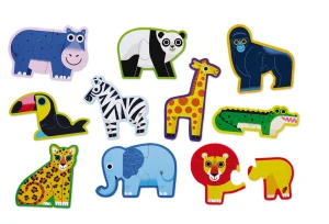 Crocodile Creek Puzzles>Lets Begin - Jungle Puzzle - 2 pieces - 2+