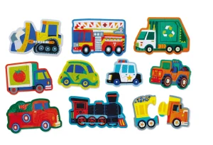 Crocodile Creek Puzzles>Lets Begin - Vehicle Puzzle - 2 piece - 2+