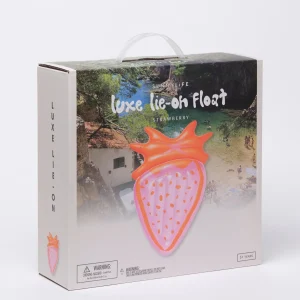 Sunnylife Outlet | Beach>Luxe Lie On Float - Strawberry Pink Berry - 6+