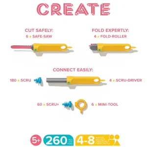 Makedo Open Ended Play | Eco>Create - 260- pieces - 5+