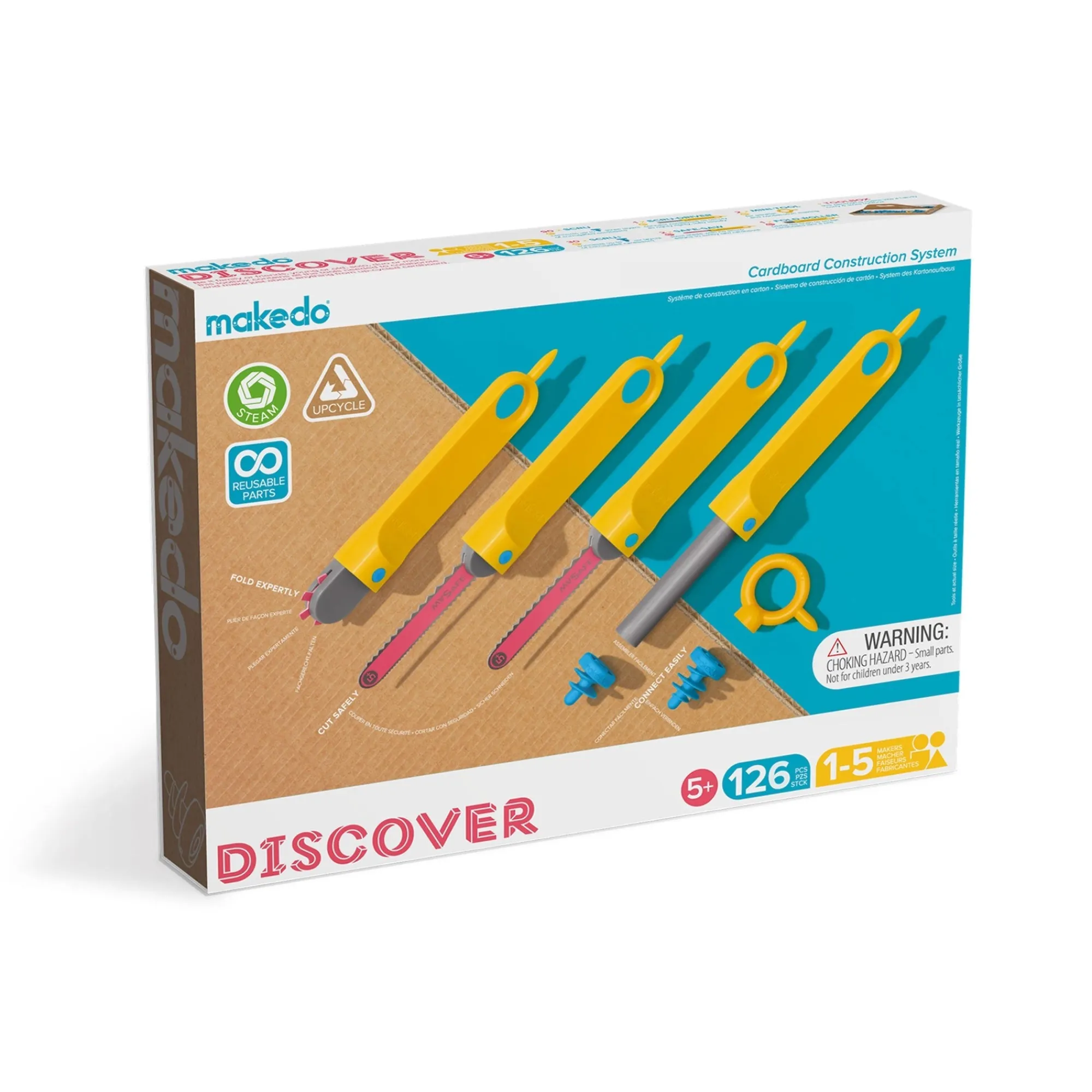 makedo_discover___pieces__0.webp Makedo Open Ended Play | Eco>Discover - 126 pieces - 5+