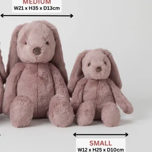 Jiggle & Giggle Soft Toys | Baby>Mauve Plush Bunny - Small - 0+