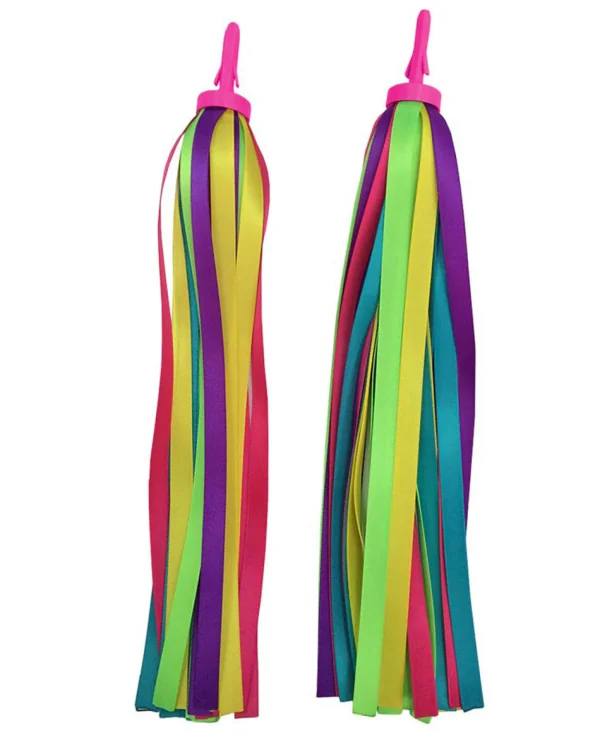 Micro Scooters Things That Go>Micro Scooter Handle Bar Ribbons - Neon & Blue