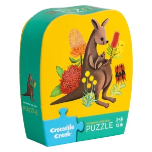 Crocodile Creek Puzzles | Australian>Mini Puzzle - Kangaroo & Joey - 2+