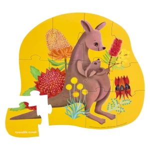 Crocodile Creek Puzzles | Australian>Mini Puzzle - Kangaroo & Joey - 2+