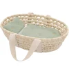 Playground Dolls>Moses Basket Rattan Doll Set Sage