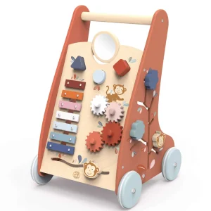 Speedy Monkey Wooden Toys | 1st Birthday>Multi Activity Push Toy - Activity Walker - 12M+