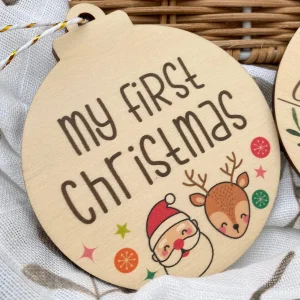 Spotty Dot Christmas>My First Christmas Bauble - Santa & Reindeer