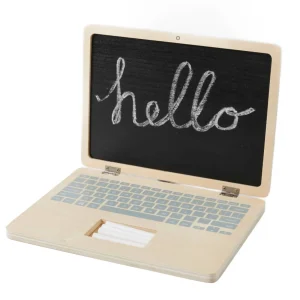 Nordic Kids Pretend Play | Outlet>- Wooden Chalkboard Laptop - 3+