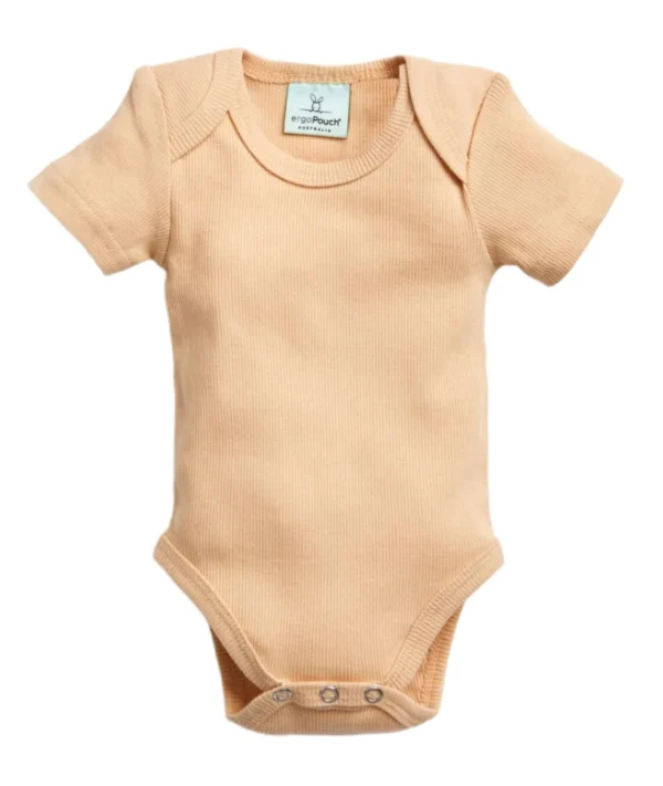 Ergo Pouch Eco | Outlet>Organic Cotton Bodywear Short Sleeve Bodysuit - Wheat 0-3 months