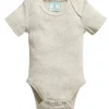 Ergo Pouch Eco | Outlet>Organic Cotton Bodywear Short Sleeve Bodysuit - Grey Marle 0-3 months